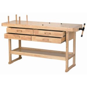 Windsor Design Workbench with 4 Drawers, 60 Hardwood